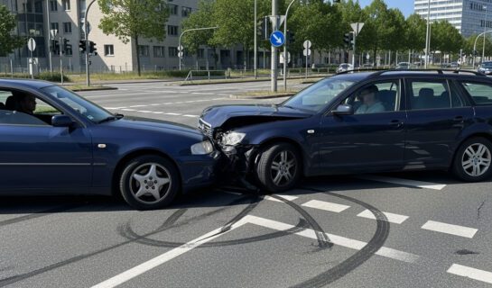 Haftung beim Linksabbiege-Unfall: 20% Teilschuld bei Tempoverstoß